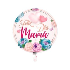 Globo Metalizado Feliz Dia Mama Redondo x1 Unidad