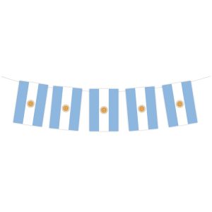 Guirnalda Bandera Argentina 5 Banderas Cartulina 3 Metros
