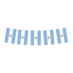 Guirnalda Bandera Argentina 5 Banderas Cartulina 3 Metros