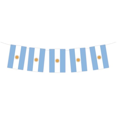 Guirnalda Bandera Argentina 5 Banderas Cartulina 3 Metros