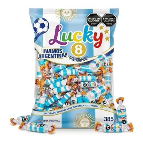 Pastillas LUCKY 8 Argentina 385 Grs