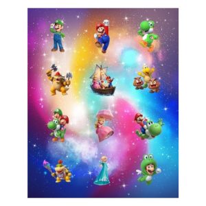 Stickers Autoadhesivos Mario Bros x12 Unidades