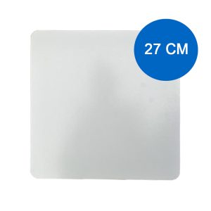 Bandeja Base Fibrofacil Cuadrada Para Torta Blanco 27 x 27 Cm
