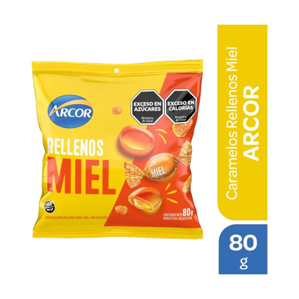 Caramelo ARCOR RELLENO MIEL 80grs