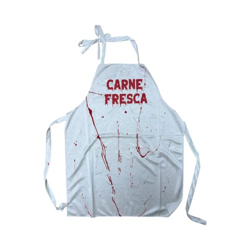 Delantal Blanco con Sangre Carne Fresca x1u