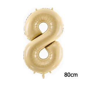 Globo Numero 8 Color Crema 80cm De Alto