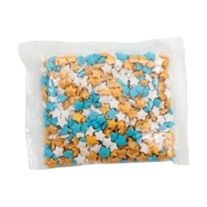 Granas Estrellas Dorado, Celeste y Blanco 35 Grs