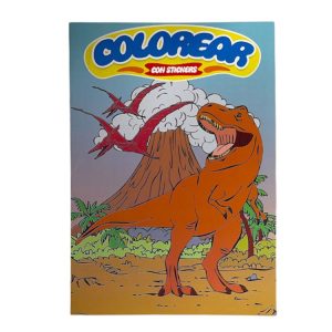 Libritos para Colorear Con Stickers Modelo Dinosaurios