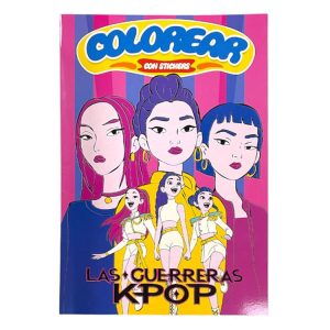 Libritos para Colorear Con Stickers Modelo Guerreras KPOP