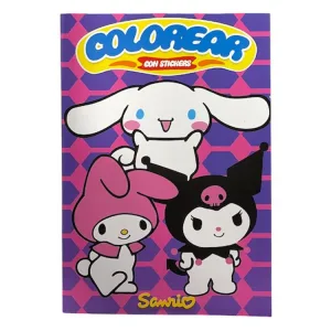 Libritos para Colorear Con Stickers Modelo Guerreras KUROMI