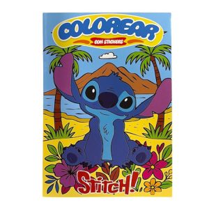 Libritos para Colorear Con Stickers Modelo Stitch