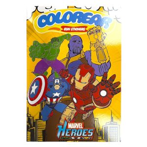 Libritos para Colorear Con Stickers Modelo Avengers