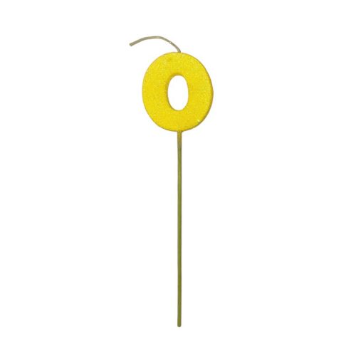 Pinche Vela Gibre Goma Eva Numero 0 Amarillo TKS x1 Unidad