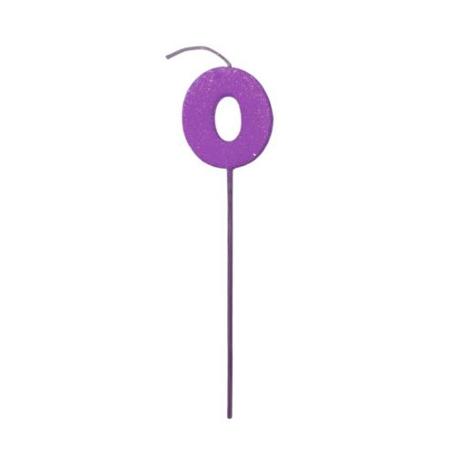 Pinche Vela Gibre Goma Eva Numero 0 Lila TKS x1 Unidad