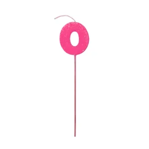 Pinche Vela Gibre Goma Eva Numero 0 Fucsia TKS x1 Unidad