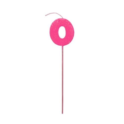 Pinche Vela Gibre Goma Eva Numero 0 Fucsia TKS x1 Unidad