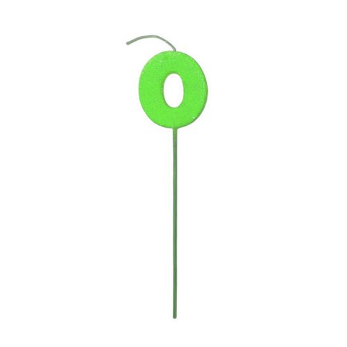 Pinche Vela Gibre Goma Eva Numero 0 Verde TKS x1 Unidad