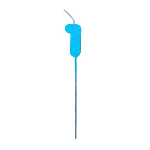 Pinche Vela Gibre Goma Eva Numero 1 Celeste TKS x1 Unidad