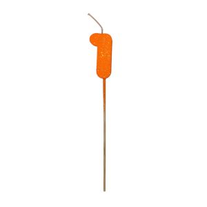 Pinche Vela Gibre Goma Eva Numero 1 Naranja TKS x1 Unidad