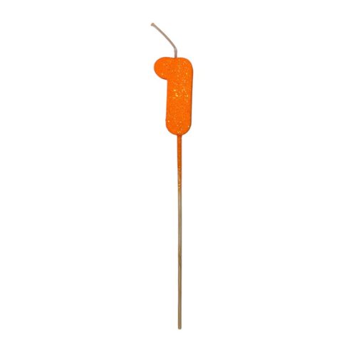 Pinche Vela Gibre Goma Eva Numero 1 Naranja TKS x1 Unidad