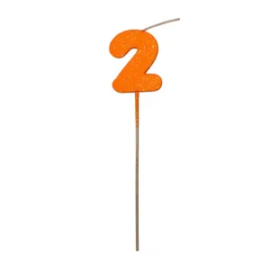 Pinche Vela Gibre Goma Eva Numero 2 Naranja TKS x1 Unidad