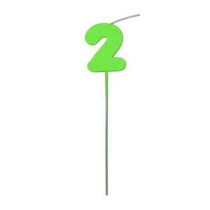 Pinche Vela Gibre Goma Eva Numero 2 Verde TKS x1 Unidad