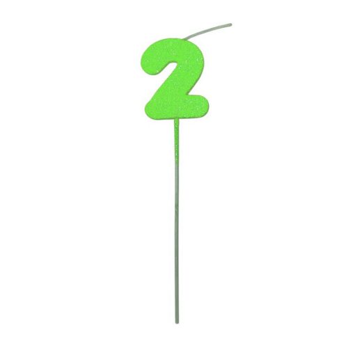 Pinche Vela Gibre Goma Eva Numero 2 Verde TKS x1 Unidad
