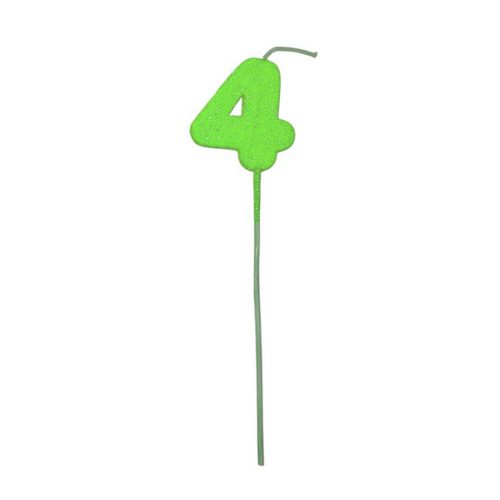Pinche Vela Gibre Goma Eva Numero 4 Verde TKS x1 Unidad