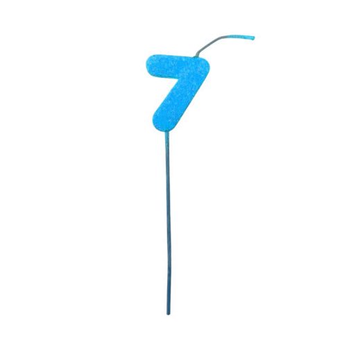 Pinche Vela Gibre Goma Eva Numero 7 Celeste TKS x1 Unidad