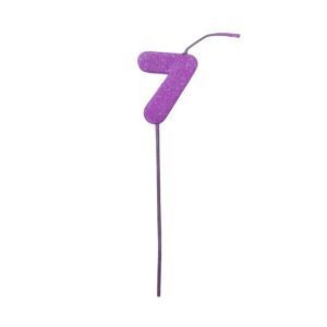 Pinche Vela Gibre Goma Eva Numero 7 Lila TKS x1 Unidad