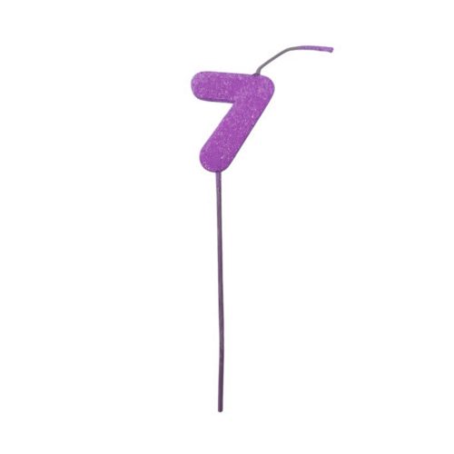 Pinche Vela Gibre Goma Eva Numero 7 Lila TKS x1 Unidad
