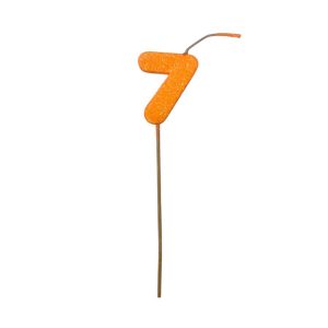 Pinche Vela Gibre Goma Eva Numero 7 Naranja TKS x1 Unidad