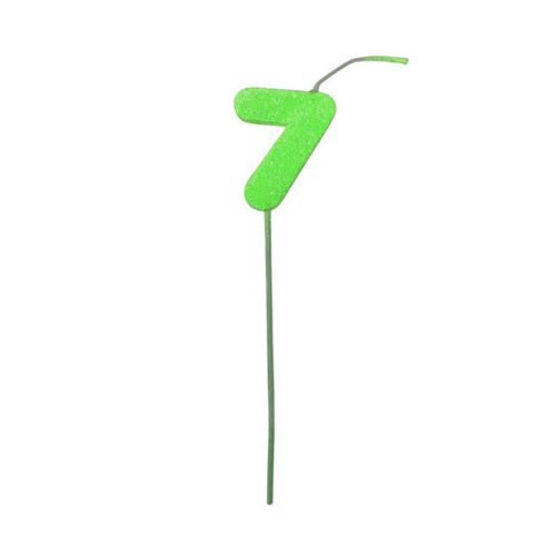 Pinche Vela Gibre Goma Eva Numero 7 Verde TKS x1 Unidad