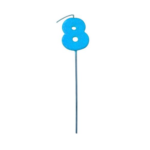 Pinche Vela Gibre Goma Eva Numero 8 Celeste TKS x1 Unidad