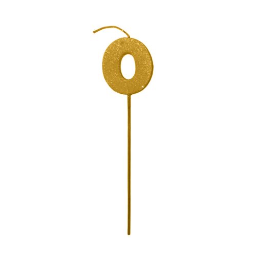 Pinche Vela Gibre Goma Eva Numero 0 Dorado TKS x1 Unidad
