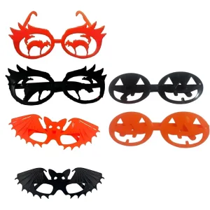 Anteojos Naranja / Negro Halloween Plastico Modelo Surtidos x1 Unidad