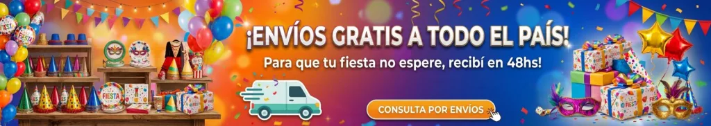 Envíos gratis a todo el país: recibí tu pedido de cotillón en 48 horas