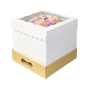 Caja Bandeja con Visor y Manijas 25 x 25 x 25 Color Blanco