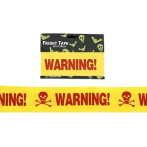 Cinta de Advertencia Plastico Halloween - Warning Calavera Rojo 6mts x1