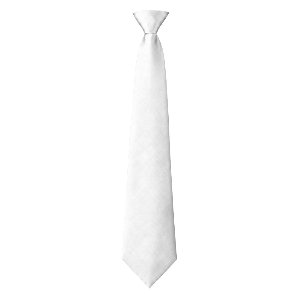 Corbata Blanca de Tela Ajustable x1u