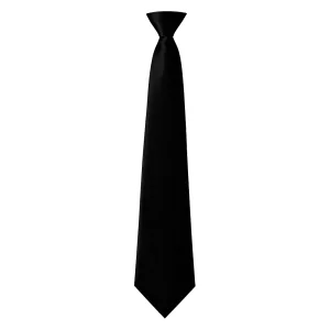 Corbata Negra de Tela Ajustable x1u