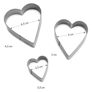 Cortante de Metal Corazon Set x3 Unidades