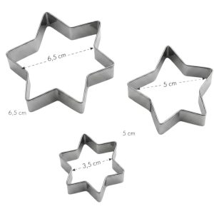 Cortante de Metal Estrella Set x3 Unidades