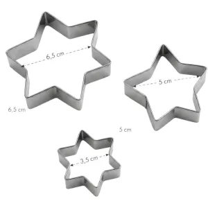 Cortante de Metal Estrella Set x3 Unidades