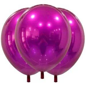 Globo Globby Liso Cromo Titanio 12 Pulgadas Violeta x10u