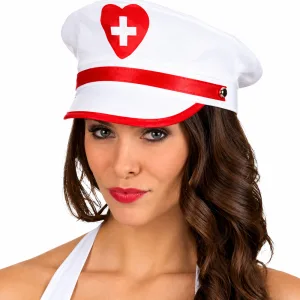 Gorra de Enfermera con Visera Corazon Rojo