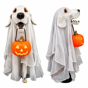 Guardian Fantasmal con Calabaza 55 x 21 x 20 cm - Luz Led