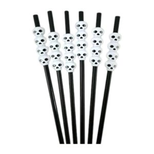 Sorbete Plástico Halloween Calavera Negro x6 Unidades