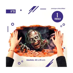 Aplique Invasión Zombie x1 Unidad