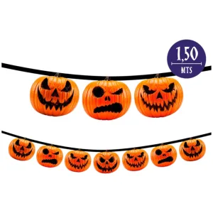 Banderín Halloween N°10 Especial Calabazas x1 Unidad